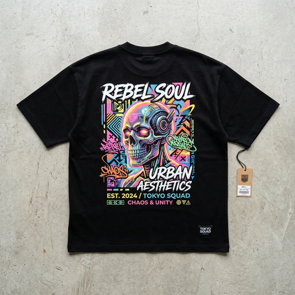 เสื้อยืดสกรีนลายแบรนด์แฟชั่น Streetwear Thanaplus 153